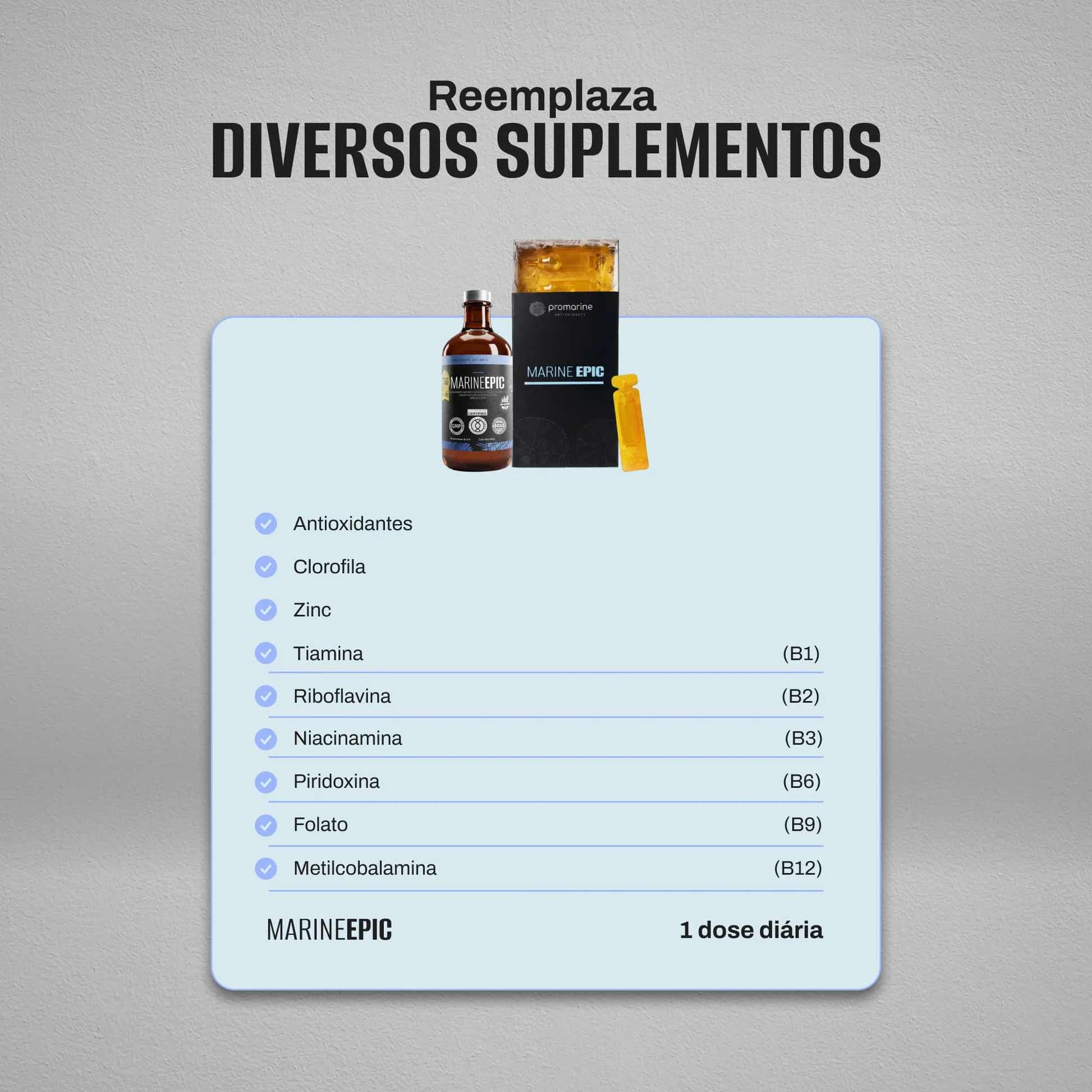Marine Epic — vitaminas y minerales que reemplaza